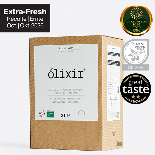olixir® Huile d'Olive Vierge Extra BIO - Récolte 2026 | Home System