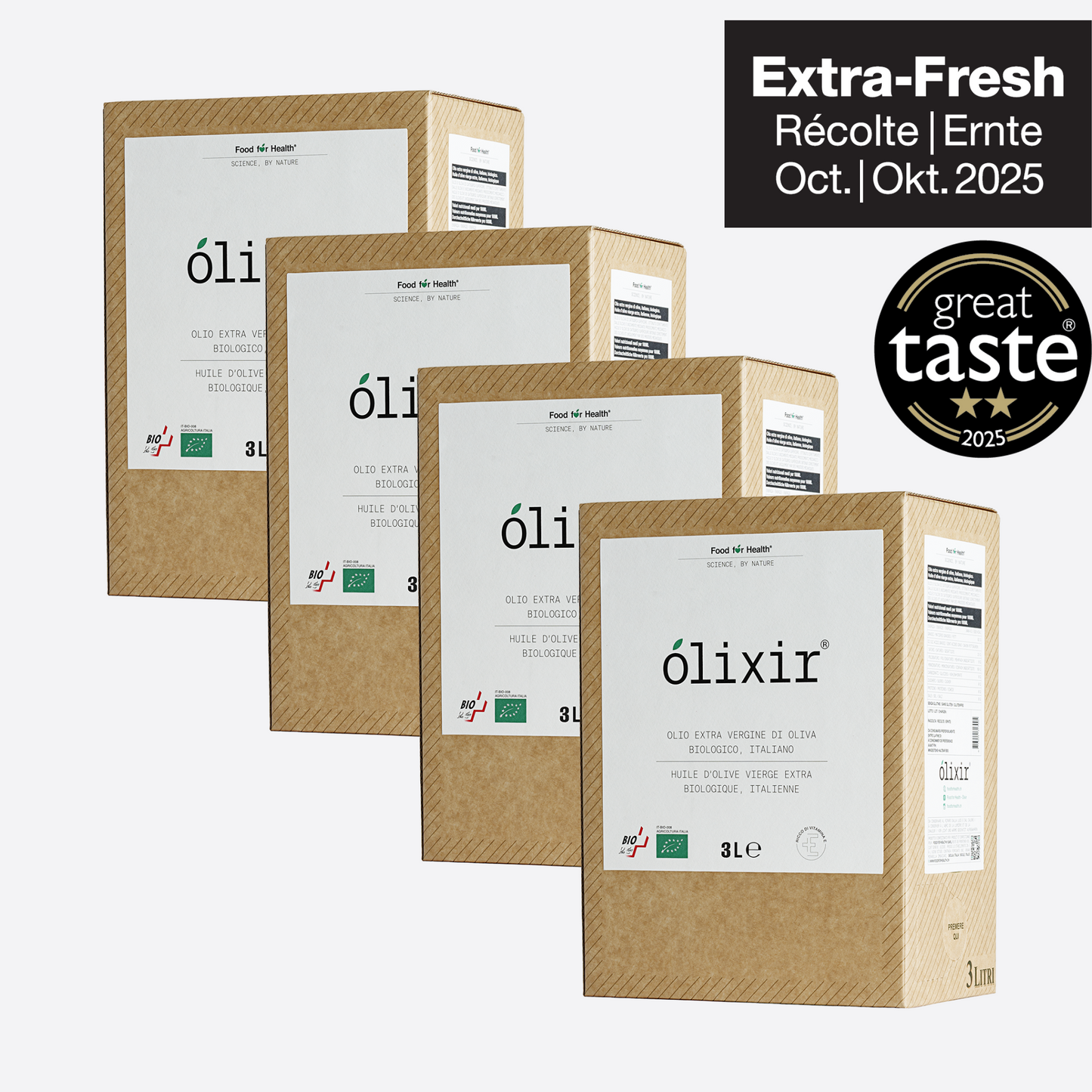 olixir® Huile d'Olive Vierge Extra BIO - Récolte 2025  | Home System