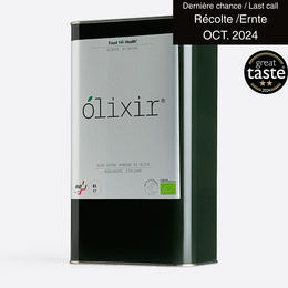 olixir® Huile d'Olive Vierge Extra BIO - Récolte 2024  | Estagnon 3L